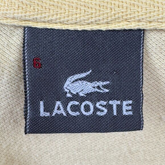 Lacoste Mens Polo Shirt XL 6 Yellow Short Sleeve Cotton Devanlay Preppy Casual - Picture 5 of 10